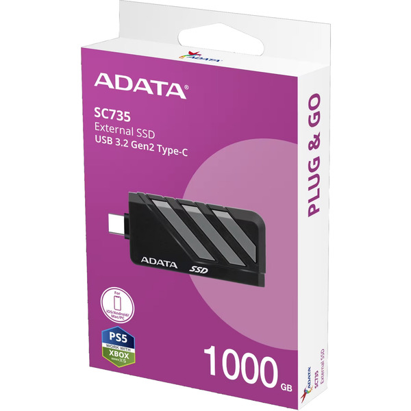 ADATA External SSD SC735 1 TB, Externe SSD (schwarz/grau, USB-C 3.2 Gen 2 (10 Gbit/s)) - Bild 6