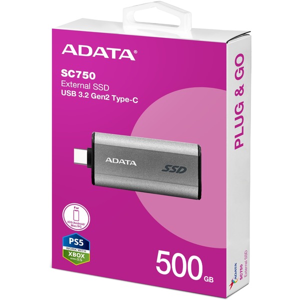ADATA External SSD SC750 500 GB, Externe SSD (schwarz/titan, USB-C 3.2 Gen 2 (10 Gbit/s)) - Bild 17
