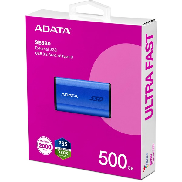 ADATA SE880 500 GB, Externe SSD (blau, USB-C 3.2 Gen 2x2 (20 Gbit/s)) - Bild 5
