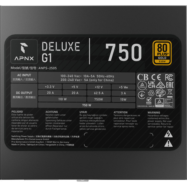APNX DELUXE G1 750, PC-Netzteil - Bild 5