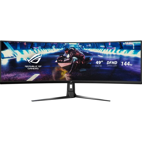 ASUS ROG Strix XG49VQ, Gaming-Monitor (124 cm (49 Zoll), schwarz, UWFHD, VA, Curved, AMD Free-Sync Premium Pro, 144Hz Panel) - Bild 2