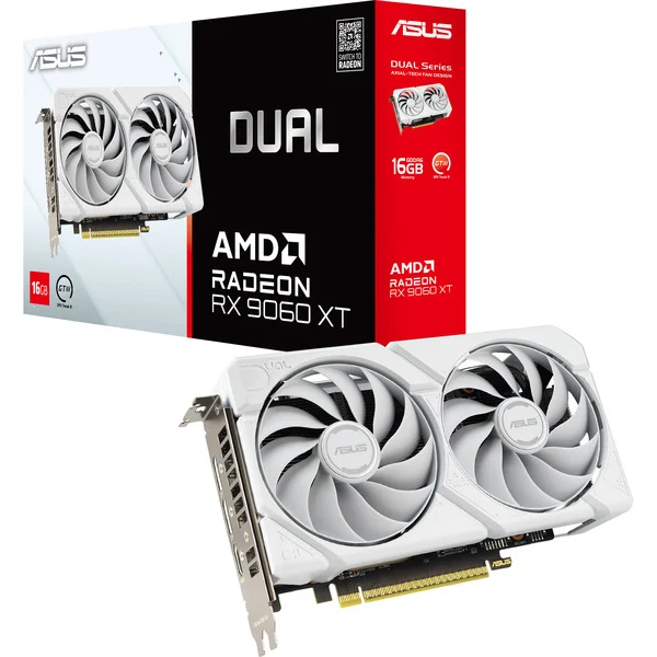 ASUS Radeon RX 9060 XT DUAL WHITE Edition 16GB, Grafikkarte