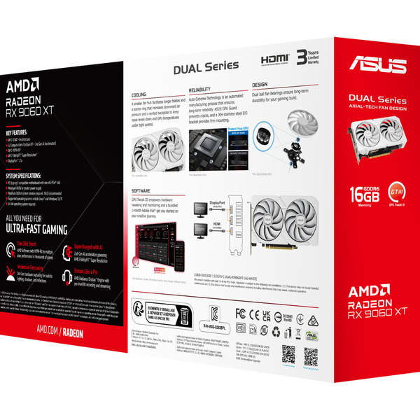 ASUS Radeon RX 9060 XT DUAL WHITE Edition 16GB, Grafikkarte - Bild 13