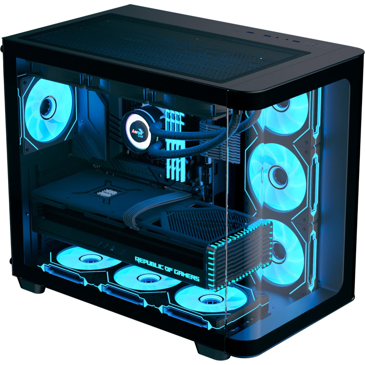 Aerocool P500C-G-BK-v1, Tower-Gehäuse - Bild 2