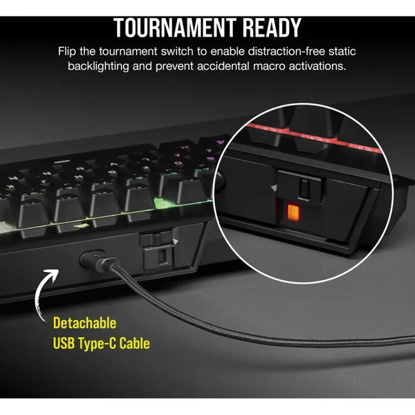 Corsair K70 RGB TKL Generalüberholt, Gaming-Tastatur - Bild 3
