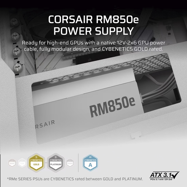 Corsair RM850e White Generalüberholt, PC-Netzteil - Bild 4