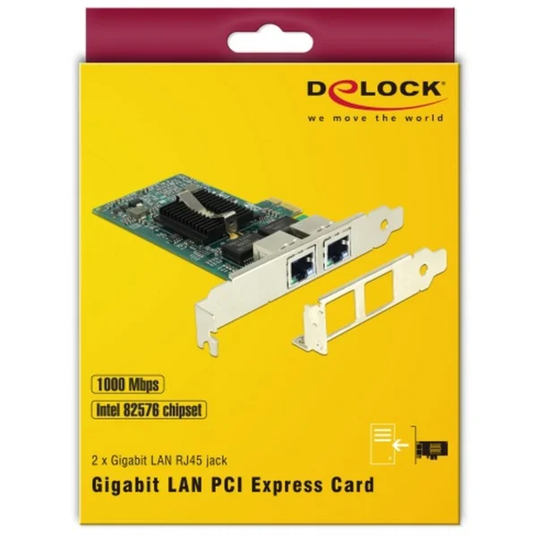 DeLOCK PCIe > 2 x Gigabit LAN, LAN-Adapter