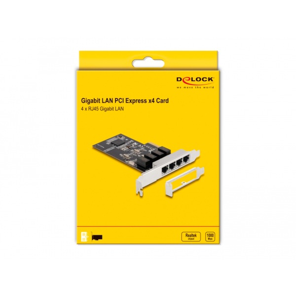 DeLOCK PCIe x4 auf 4 x RJ45 Gbit, LAN-Adapter - Bild 5