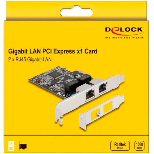 DeLOCK PCIE x1 auf 2x RJ45 Gbit, LAN-Adapter - Bild 4