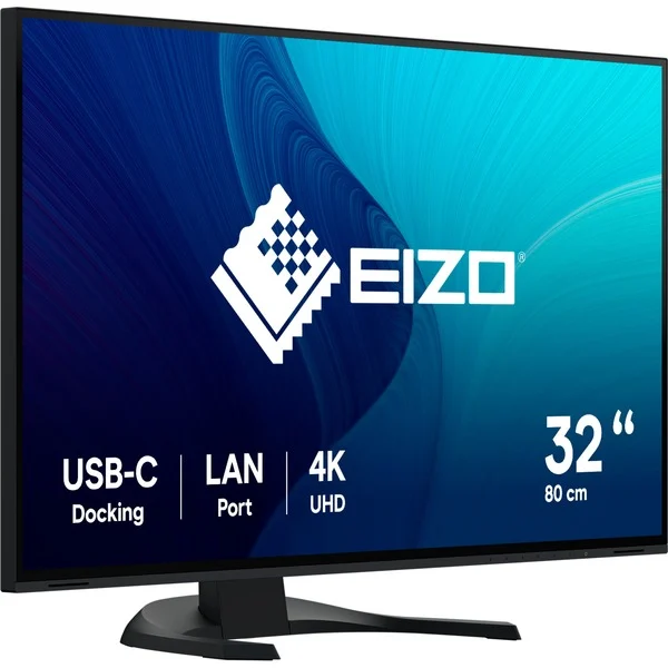 EIZO EV3240X-BK, LED-Monitor (80 cm (32 Zoll), schwarz, UltraHD/4K, IPS, LAN, USB-C)