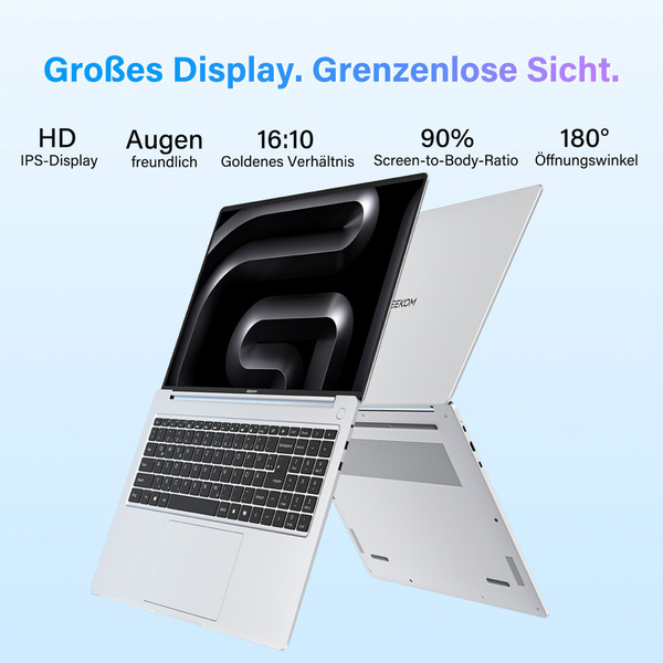 GEEKOM GeekBook M16, Notebook (silber, Intel® Core™ Ultra 9 185H, Intel® Arc™ Graphics, 16 GB LPDDR5, 512 GB (512 GB SSD), Windows 11 Pro) - Bild 3