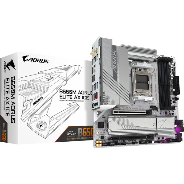 GIGABYTE B650M AORUS ELITE AX ICE, Mainboard
