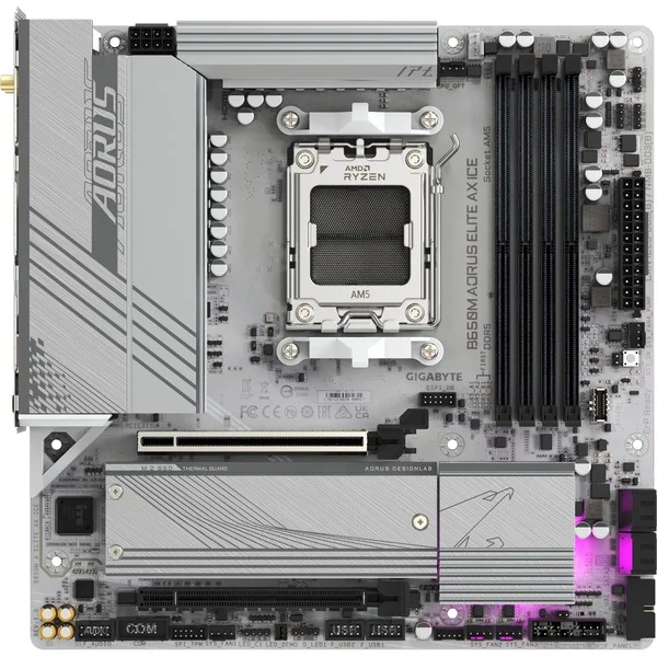 GIGABYTE B650M AORUS ELITE AX ICE, Mainboard - Bild 2