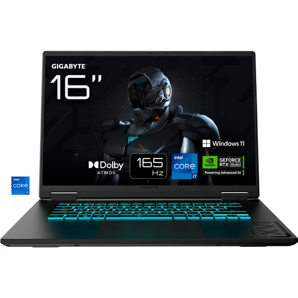 GIGABYTE GAMING A16 CWHI3DEC94SH, Gaming-Notebook (grau, Intel® Core™ i7-13620H, NVIDIA GeForce RTX 5070, 16 GB DDR5, 1 TB (1 TB SSD), Windows 11 Home)