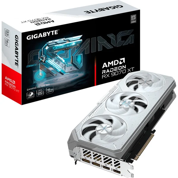 GIGABYTE Radeon RX 9070 XT GAMING OC ICE 16G, Grafikkarte