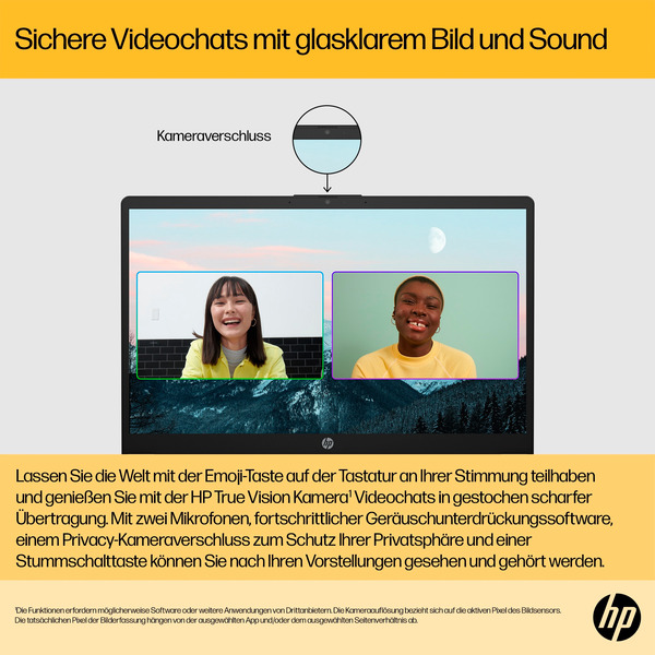 HP 15-fc0065ng, Notebook (schwarz, AMD Ryzen 5 7430U, AMD Radeon Graphics, 32 GB DDR4, 512 GB (512 GB SSD), ohne Betriebssystem) - Bild 10