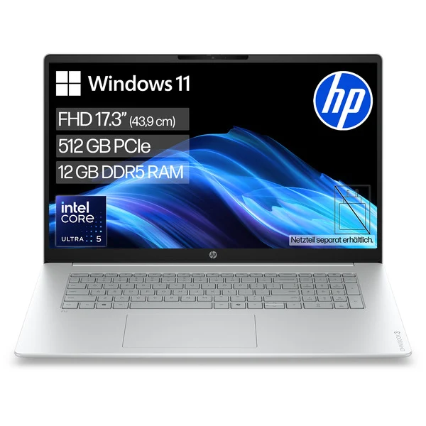 HP OmniBook 3 17-dg0053ngx, Notebook (silber, Intel® Core™ Ultra 5 225U, Intel® Graphics, 12 GB DDR5, 512 GB (512 GB SSD), Windows 11 Pro) - Bild 2