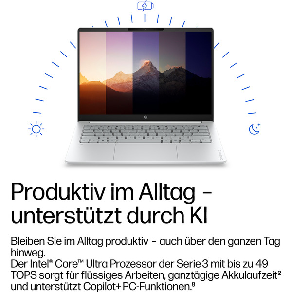 HP OmniBook 3 17-dg0053ngx, Notebook (silber, Intel® Core™ Ultra 5 225U, Intel® Graphics, 12 GB DDR5, 512 GB (512 GB SSD), Windows 11 Pro) - Bild 11