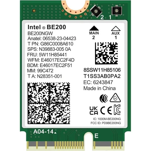 Intel® Wi-Fi 7 BE200 M.2 non vPro, WLAN-Adapter