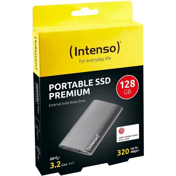 Intenso Portable SSD Premium 128 GB, Externe SSD (anthrazit, USB-A 3.2 Gen 1 (5 Gbit/s), 1,8") - Bild 3