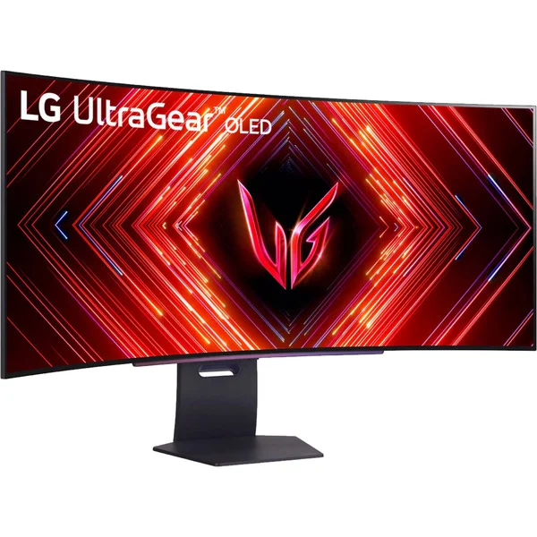 LG UltraGear 45GS95QX-B.AEU, Gaming-Monitor (113.1 cm (45 Zoll), schwarz, UWQHD, OLED, Curved, NVIDIA G-SYNC kompatibel, AMD FreeSync Premium Pro, 240Hz Panel)