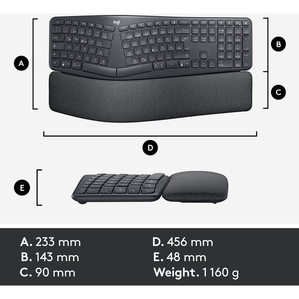 Logitech ERGO K860, Tastatur - Bild 12