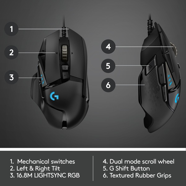 Logitech Gaming G502 HERO, Gaming-Maus - Bild 6