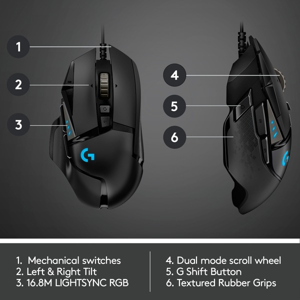 Logitech Gaming G502 HERO, Gaming-Maus - Bild 6