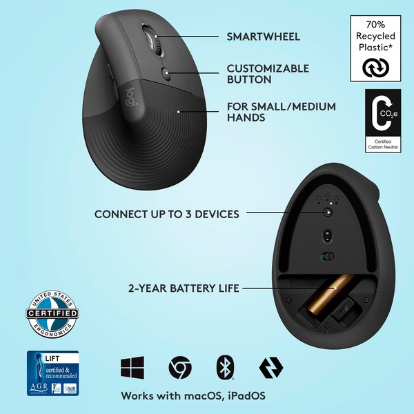 Logitech Lift, Maus - Bild 7