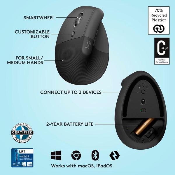 Logitech Lift, Maus - Bild 7