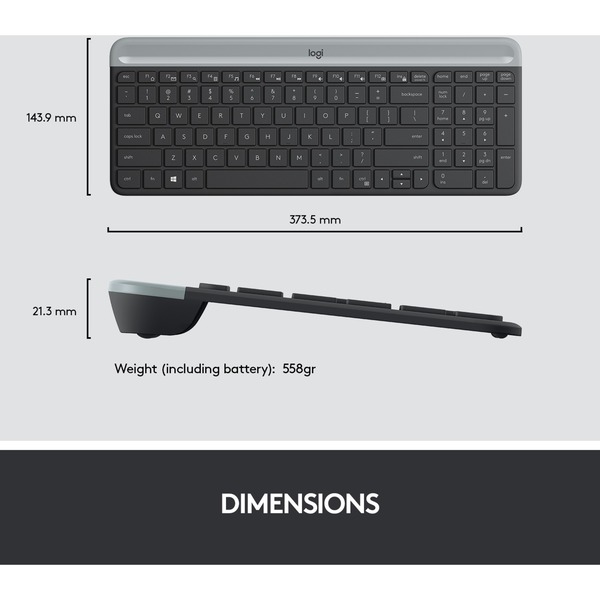 Logitech MK470 Slim Combo, Desktop-Set - Bild 8