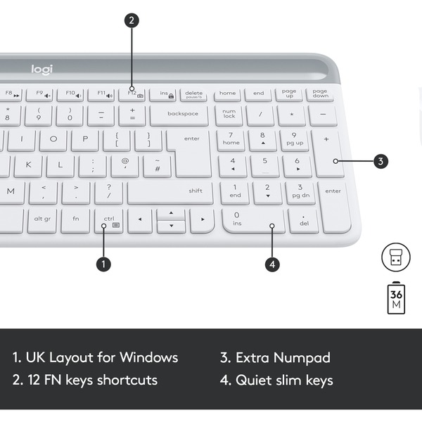 Logitech MK470 Slim Combo, Desktop-Set - Bild 6