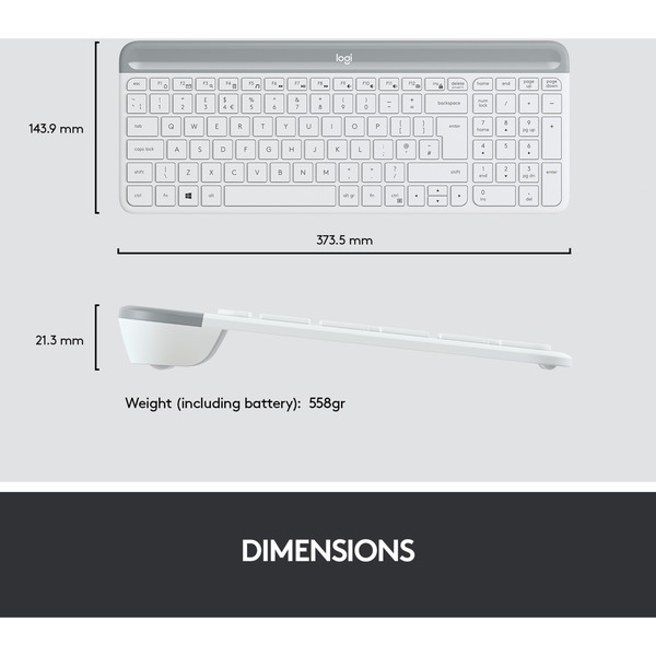 Logitech MK470 Slim Combo, Desktop-Set - Bild 8