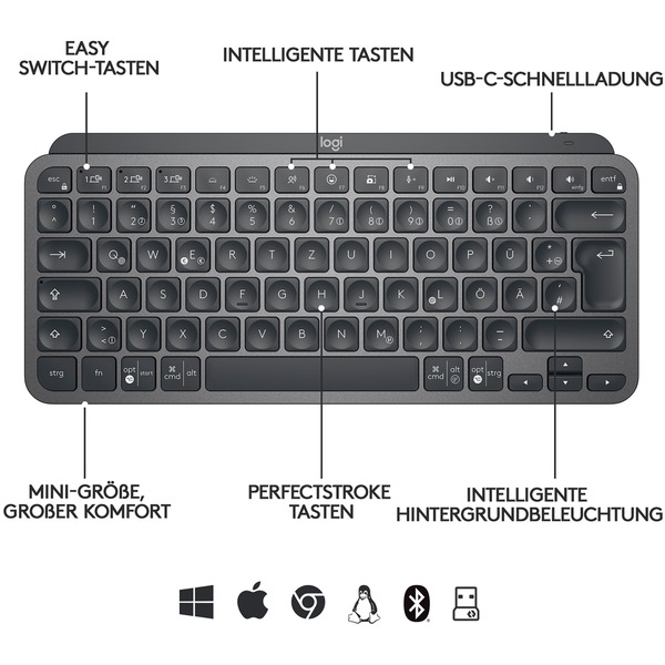 Logitech MX Keys Mini for Business , Tastatur - Bild 6