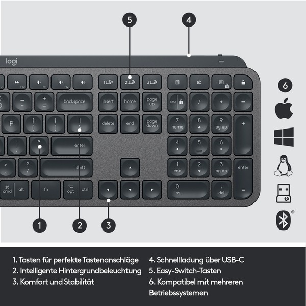 Logitech MX Keys for Business, Tastatur - Bild 6