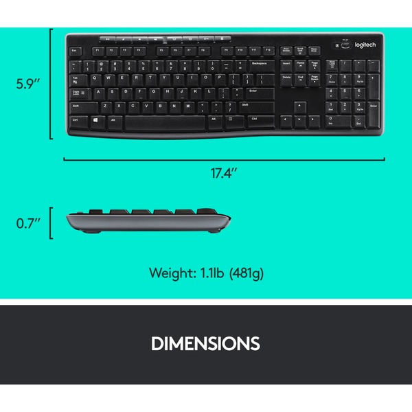 Logitech Wireless Combo MK270, Set - Bild 7