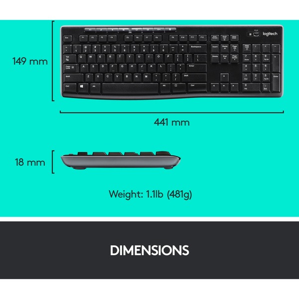 Logitech Wireless Combo MK270, Set - Bild 8