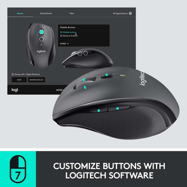 Logitech Wireless Mouse M705, Maus - Bild 4