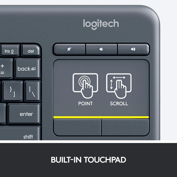 Logitech Wireless Touch Keyboard K400 Plus, Tastatur - Bild 5
