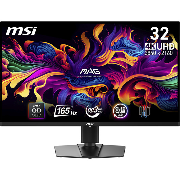 MSI MAG 321UPDE QD-OLED, Gaming-Monitor (80 cm (31.5 Zoll), schwarz, UltraHD/4K, AMD FreeSync Premium Pro, USB-C, 165Hz Panel) - Bild 4
