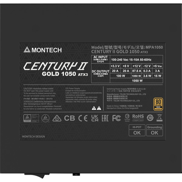 Montech CENTURY II 1050, PC-Netzteil - Bild 7