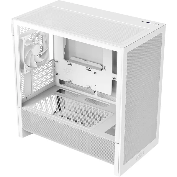 NZXT H3 Flow , Tower-Gehäuse (weiß (matt), Tempered Glass)