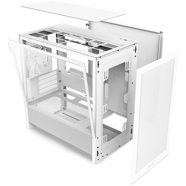 NZXT H3 Flow , Tower-Gehäuse (weiß (matt), Tempered Glass) - Bild 10