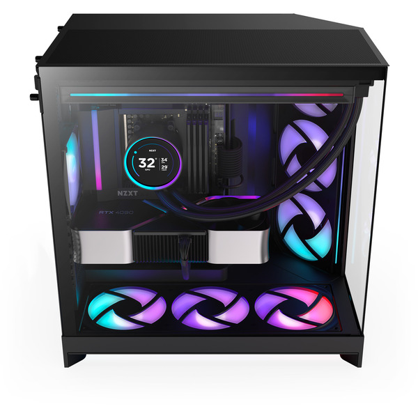 NZXT H9 Flow RGB , Tower-Gehäuse (schwarz (matt), Tempered Glass x 2) - Bild 7