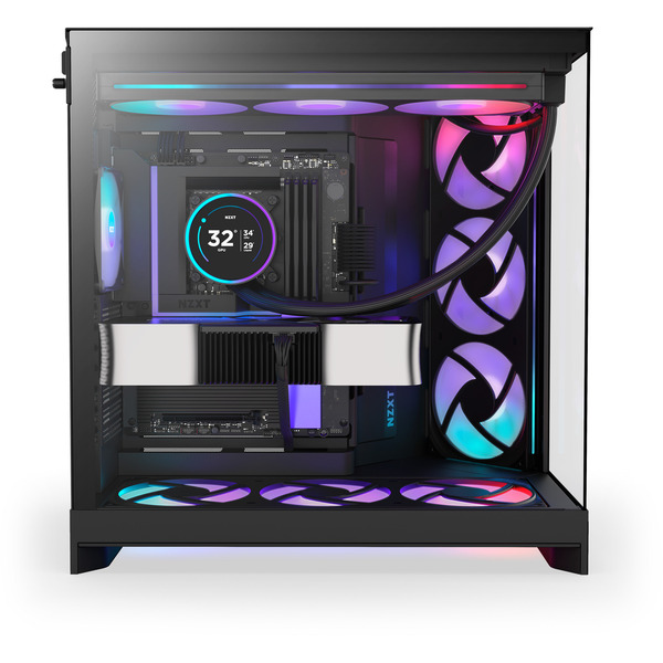 NZXT H9 Flow RGB+ , Tower-Gehäuse (schwarz (matt), Temperd Glass x 2) - Bild 9