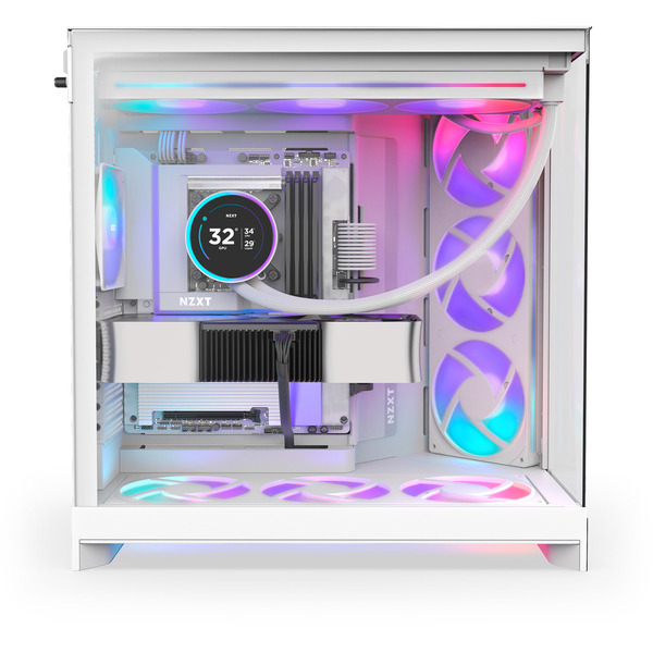 NZXT H9 Flow RGB+ , Tower-Gehäuse (weiß (matt), Temperd Glass x 2) - Bild 9