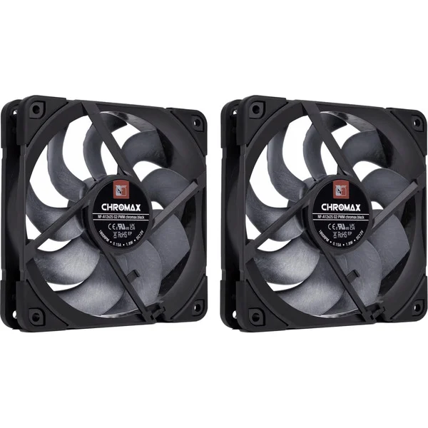 Noctua NF-A12x25 G2 PWM Sx2-PP chromax.black, Gehäuselüfter
