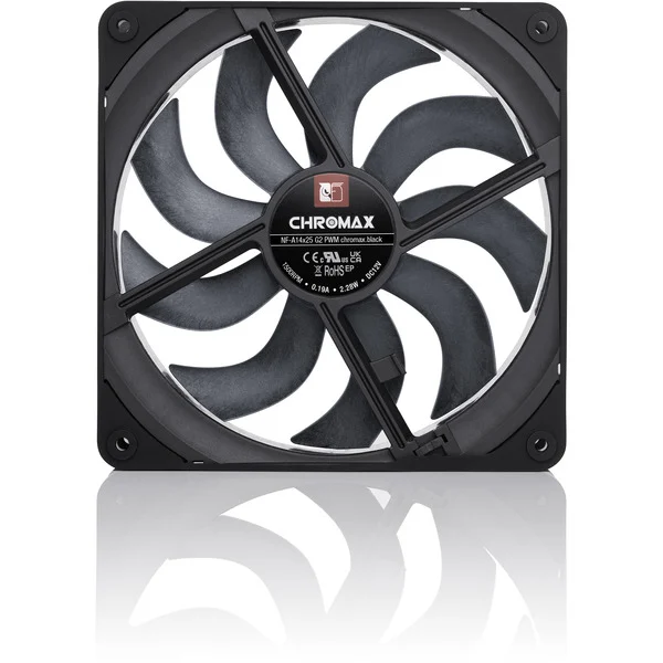 Noctua NF-A14x25 G2 PWM chromax.black, Gehäuselüfter - Bild 2