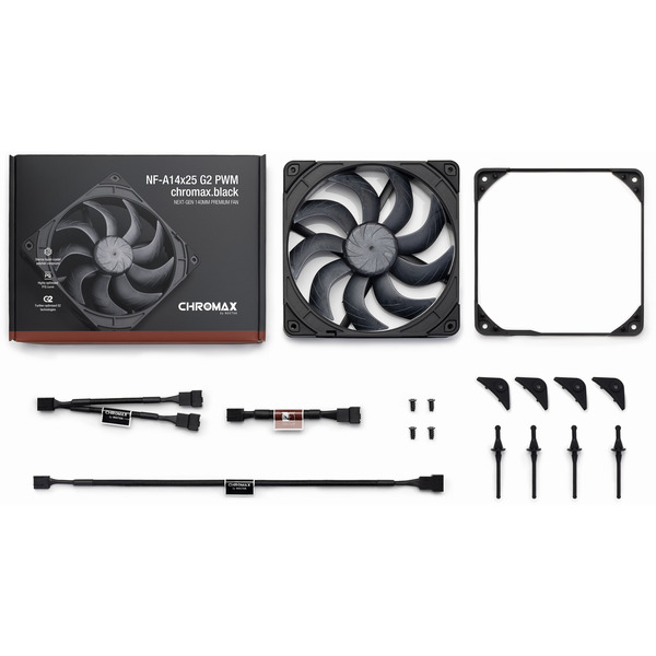 Noctua NF-A14x25 G2 PWM chromax.black, Gehäuselüfter - Bild 8