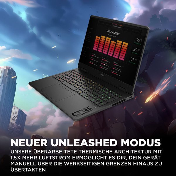 OMEN 16-ap0192ng, Gaming-Notebook (schwarz, AMD Ryzen 9 8940HX, NVIDIA GeForce RTX 5070, 16 GB DDR5, 1 TB (1 TB SSD), ohne Betriebssystem) - Bild 13